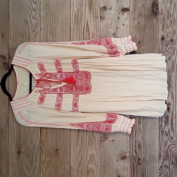 Free People Size Small Wind Willow Long Sleeve Minidress - Picture 1 of 8